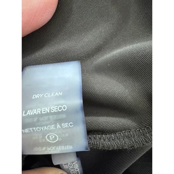 NEW!! "Calvin Klein" Black Velvet Dress Sheer Sleeve SZ 14 Dark Romance Classy - Picture 6 of 8